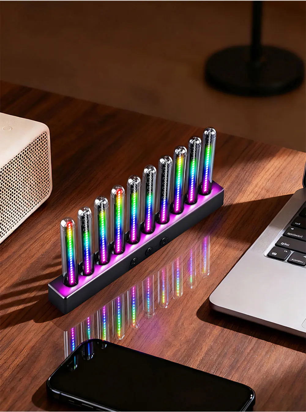 Luce Ambientale RGB Con Sensore Sonoro Striscia LED Sincronizzata Con La Musica Per Auto USB E Cruscotto