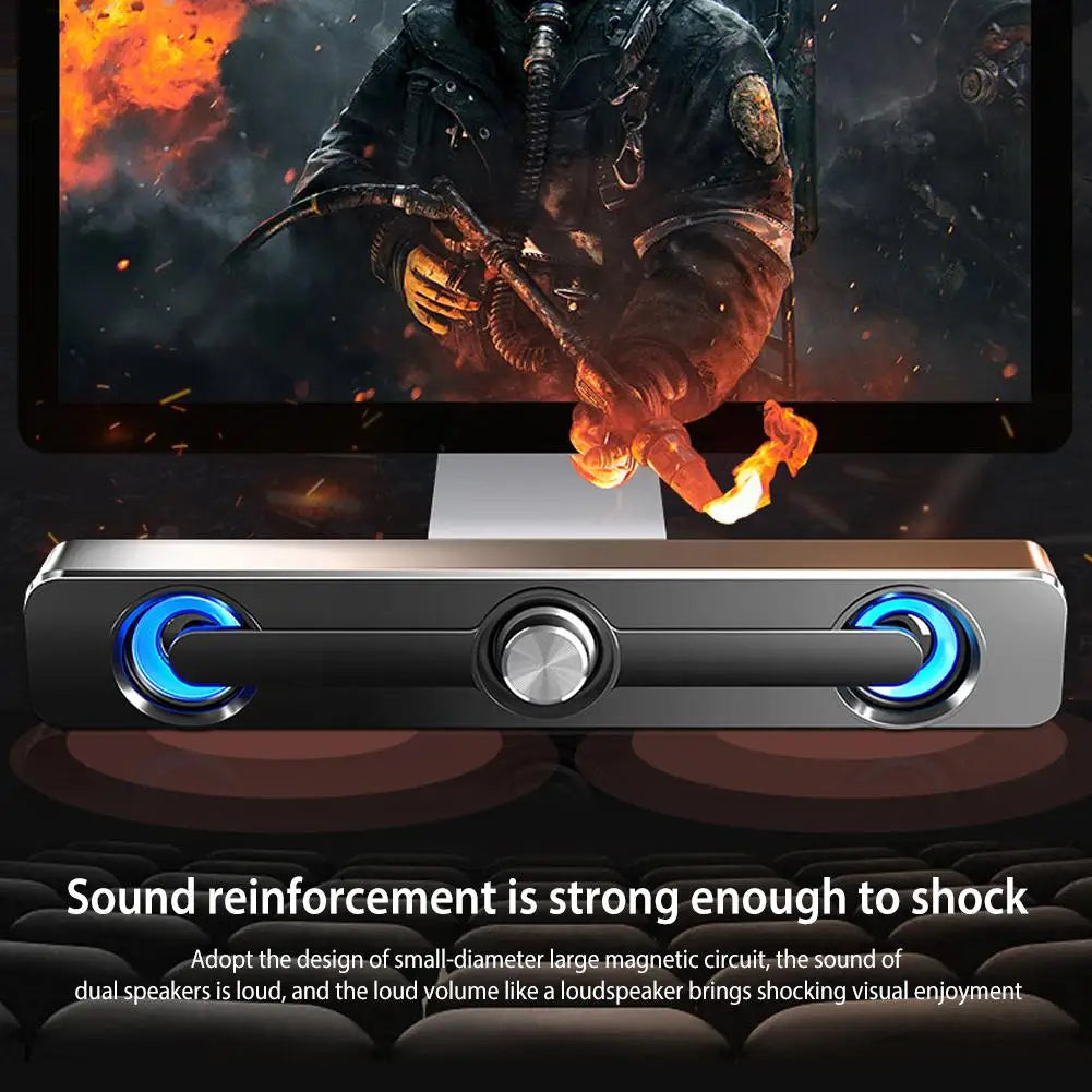 Salange Bar Sound PC Bluetooth USB Cablata Con Aux 3,5 Mm Per Proiettore Laptop Telefono Computer