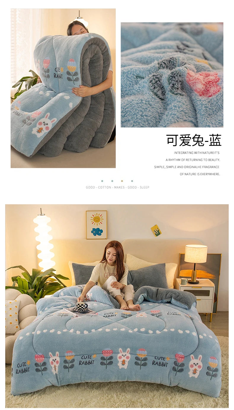 Coperta Super Spessa Inverno Autunno Taglia Queen Peluche Antistatica Morbida Confortevole Pile Coral Fleece Poliestere