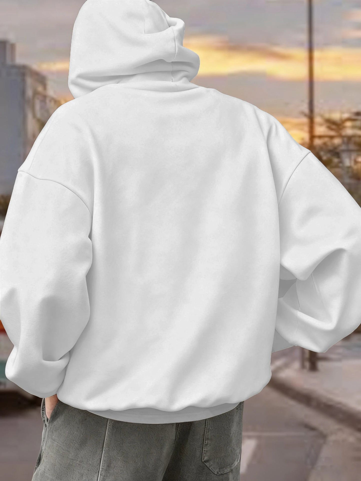 Felpa Con Cappuccio Da Uomo Con Stampa Bandiera USA In Pile Invernale Caldo Oversize Hip Hop Abbigliamento Sportivo