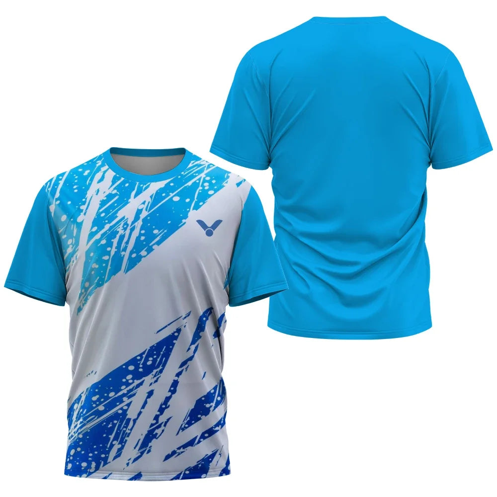 Tshirt Traspirante 2025 Badminton Tennis Uomo Abbigliamento Sportivo Esterno Maniche Corte Morbido Top Fitness