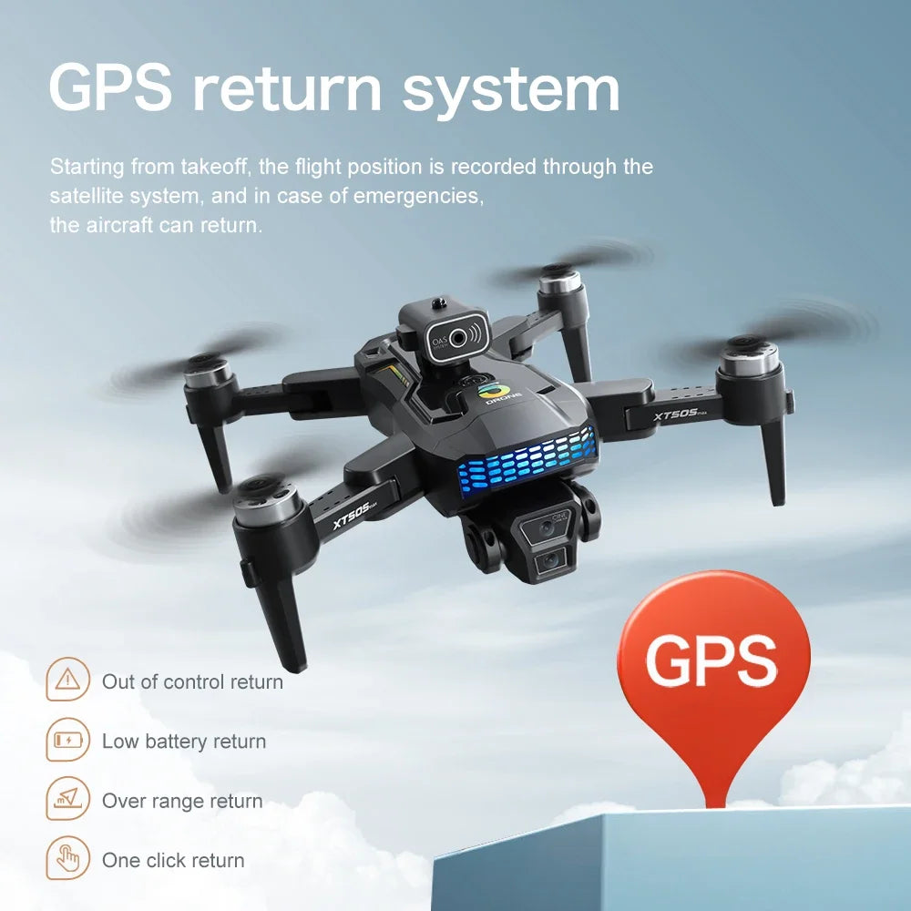 Drone Professionale GPS 8K Con Gimbal Tre Assi Brushless RC Quadricottero Ostacoli Fotocamera HD 4K 5G
