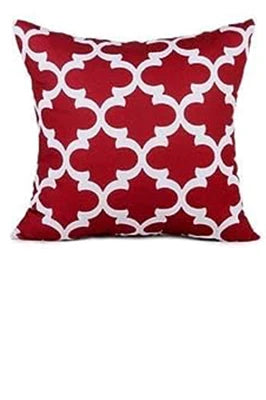 Fodera Cuscino Quadrato in Lino Rosso Vino 45x45 Decorativa per Divano Autunnale