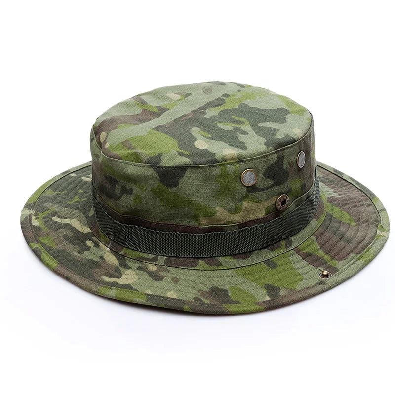Cappello Boonie Da Pescatore Camouflage All Aperto Protezione Solare Per Esterni Caccia Escursionismo Arrampicata AF056