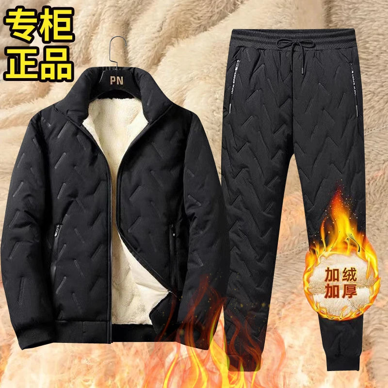 Cappotto Uomo In Velluto Di Agnello Foderato Autunno Inverno Colletto Intagliato Con Tasche Elegante
