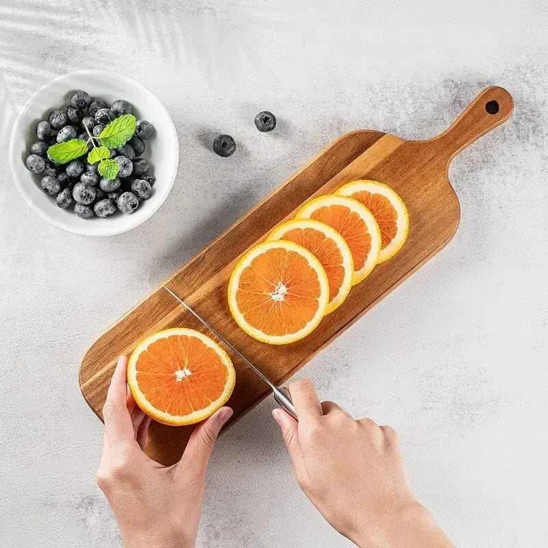 Tagliere In Legno Con Manico Per Cucina Uso Domestico Tagliere Per Formaggi Salumi Frutta E Pane In Legno Naturale