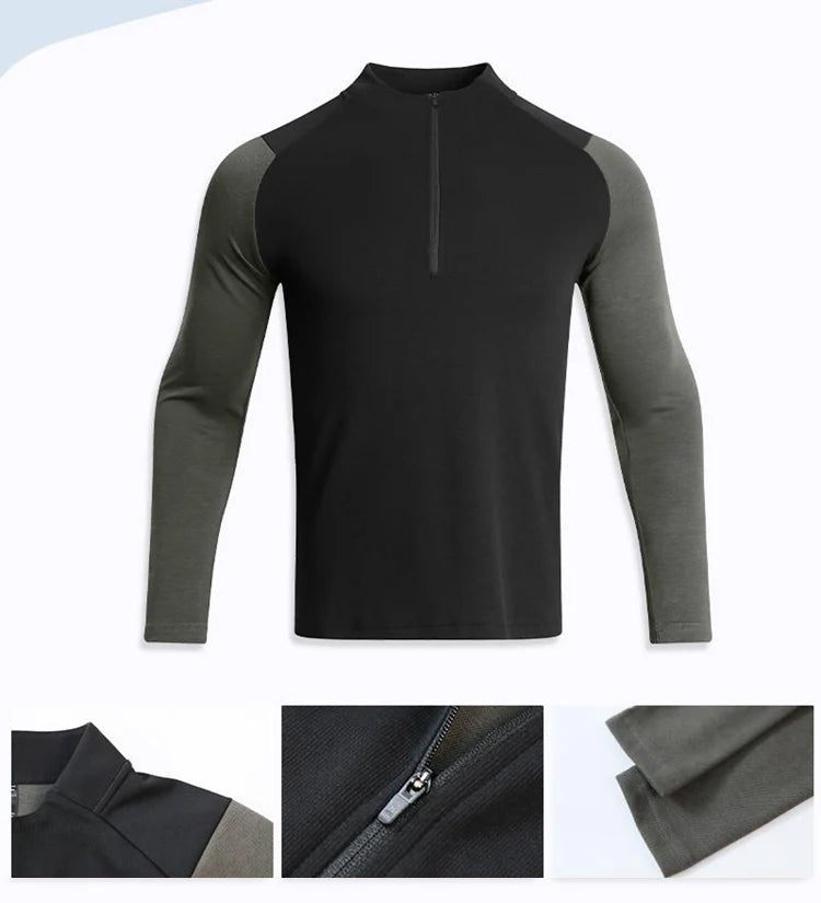 T-shirt sportiva da corsa a compressione da uomo Felpa sportiva attillata a maniche lunghe da allenamento da jogging Abbigliamento esterno Top fitness F4S2