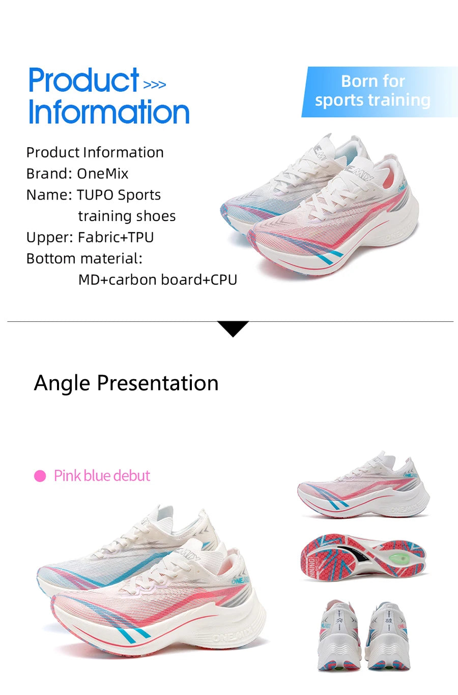 ONEMIX Marathon Scarpe Da Corsa Con Piastra In Carbonio Uomo Antiurto Rimbalzo Ultraleggero E Supporto Stabile