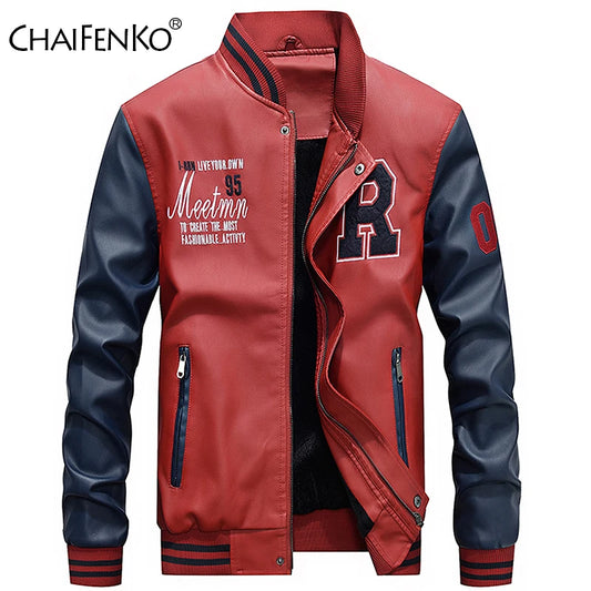 Giacca Da Uomo Inverno In Pile Spesso Con Collo Alto Stile Baseball Per Esterno Tessuto Solido Caldo