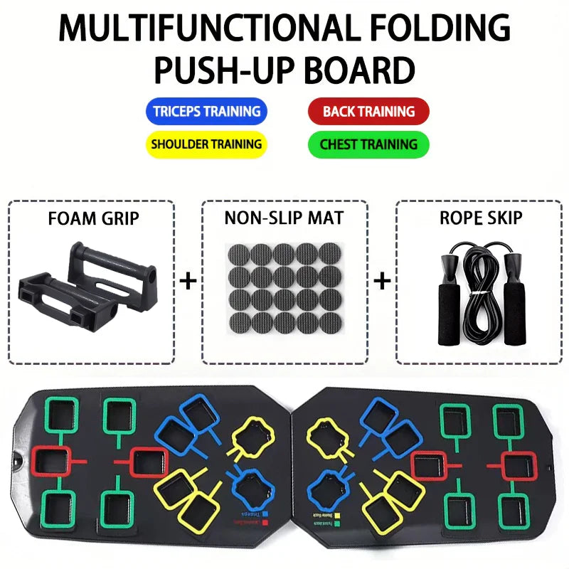 Set Di Tavole Push Up Multifunzionali Portatili Con Manici Per Allenamento Petto Addome Braccia Schiena Fitness