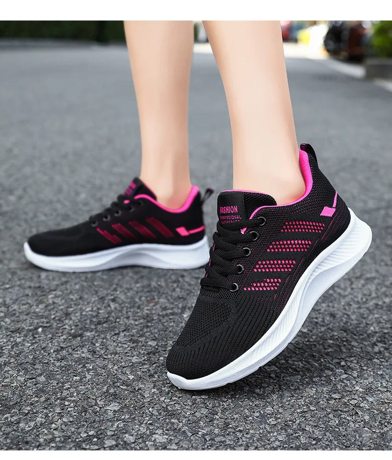 Scarpe da Ginnastica da Donna Traspiranti in Rete Monofacciale con Suola Morbida Ideali per Running e Allenamento