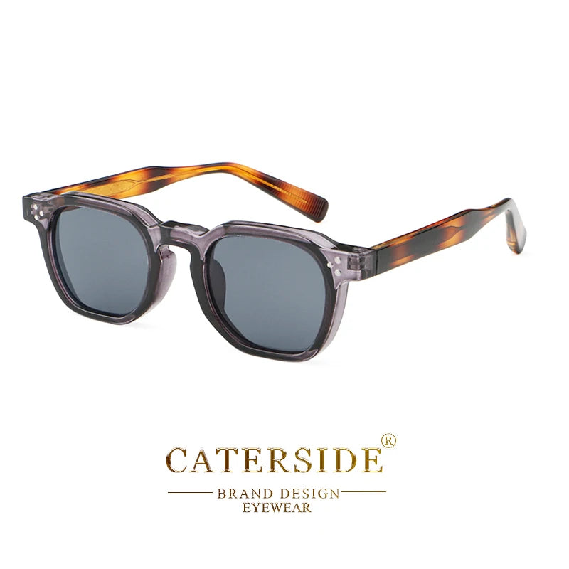 Occhiali Da Sole Retro Punk Quadrati Caterside Unisex Set Da 2 Pezzi Design Personalizzato Regalo Per Festival