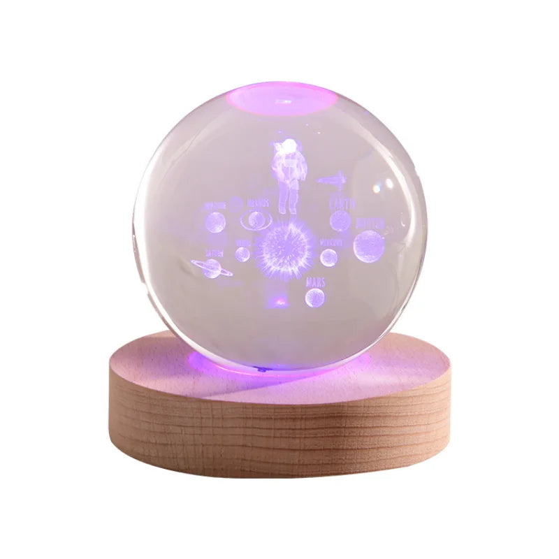Sfera Di Cristallo 3D Del Sistema Solare Incisa Al Laser Globo Astronomia Regalo E Decorazione Per Casa