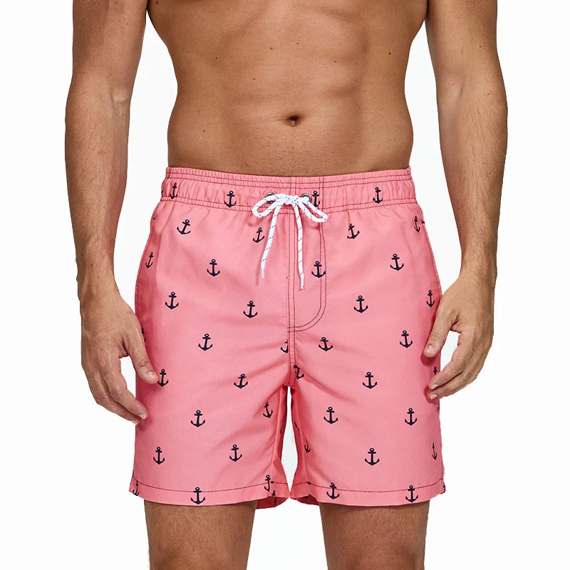 Pantaloncini Uomo Ad Asciugatura Rapida A Righe Verticali Traspiranti Con Fodera In Rete Taglie Forti Spiaggia Surf