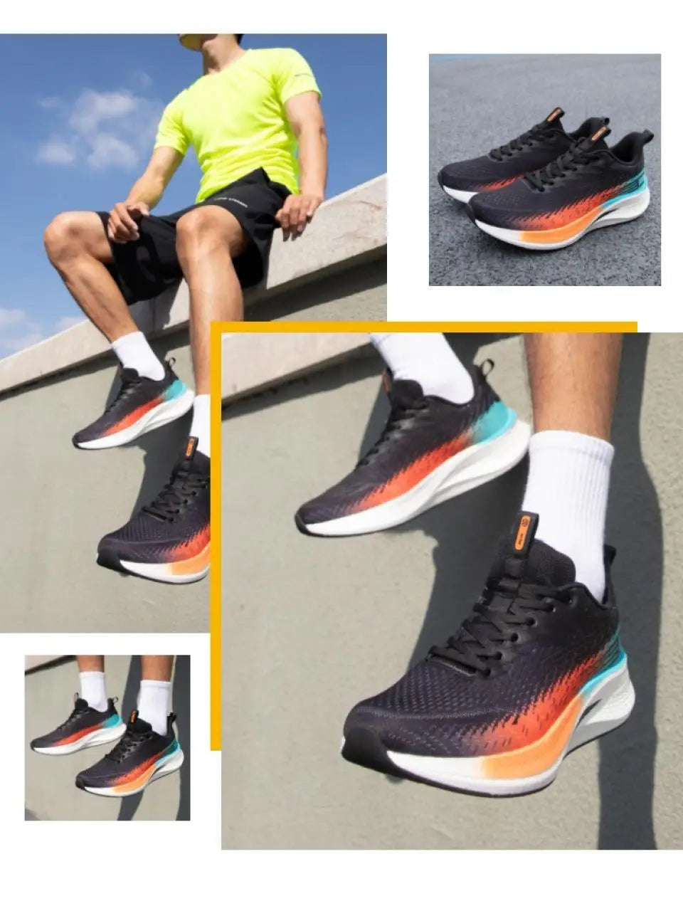 Baasploa Scarpe Da Corsa Uomo Traspiranti Leggere Con Piastra In Carbonio Antiscivolo Per Maratone Professionali