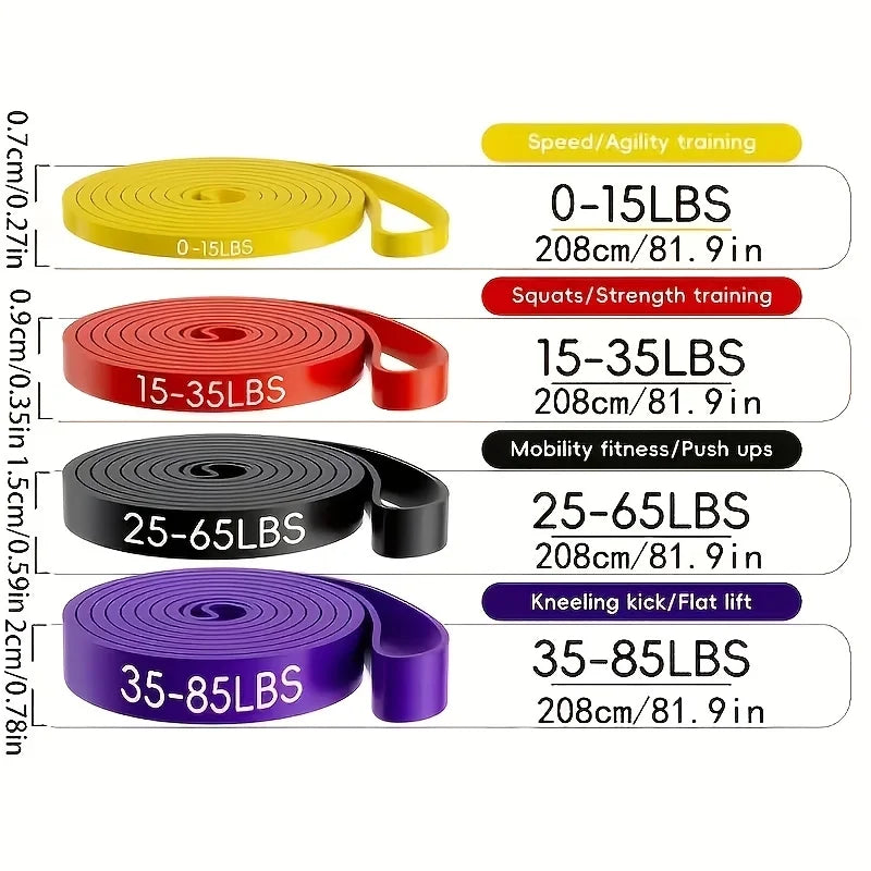 1 fascia per esercizi ad alta elasticità per carichi pesanti | Design impilabile, livelli di resistenza multipli per palestra domestica, pilates, ideale per principianti