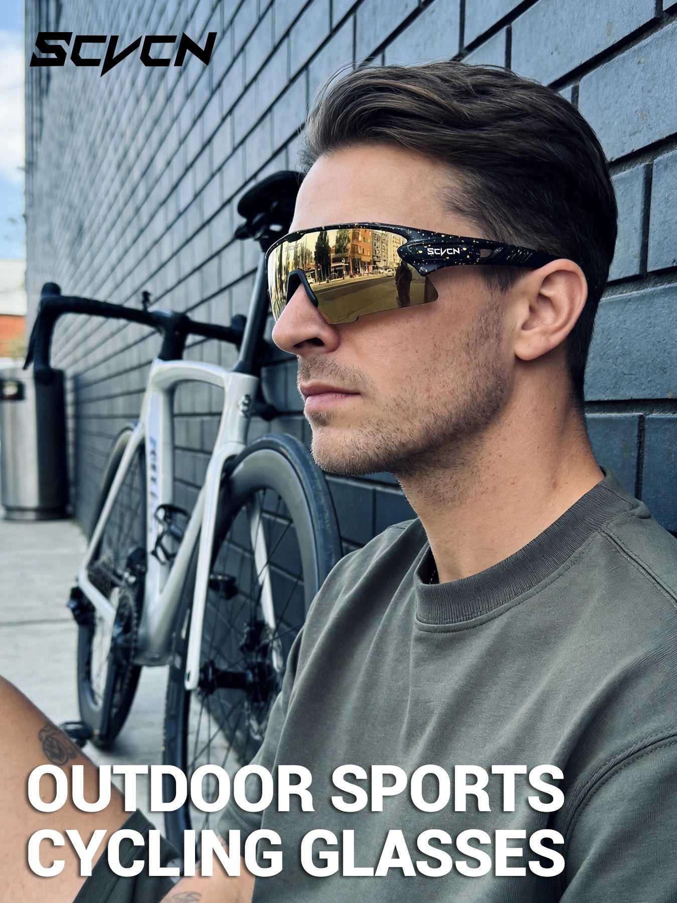 Occhiali Da Ciclismo SCVCN UV400 Antivento Per MTB E Bici Da Strada Sportivi Unisex Per Corsa Guida Campeggio E Golf