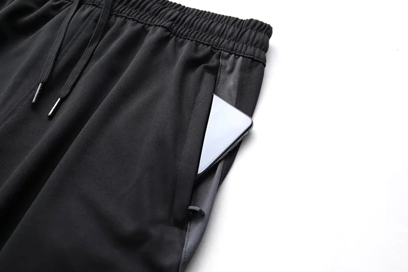 Pantaloni Sportivi Da Uomo Con Tasche Con Cerniera Per Corsa Allenamento Calcio Fitness In Poliestere Modello A102