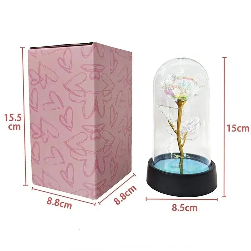 Rosa Artificiale LED Eterna Regalo Di San Valentino Per Fidanzata Rosa Eterna Decorazioni Nozze Regali Natale