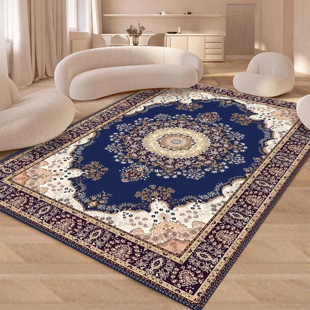 Tappeto Grande Floreale Retrò Europeo Per Soggiorno Tappeto Decorativo Di Lusso Tappetino Morbido Lavabile Antiscivolo