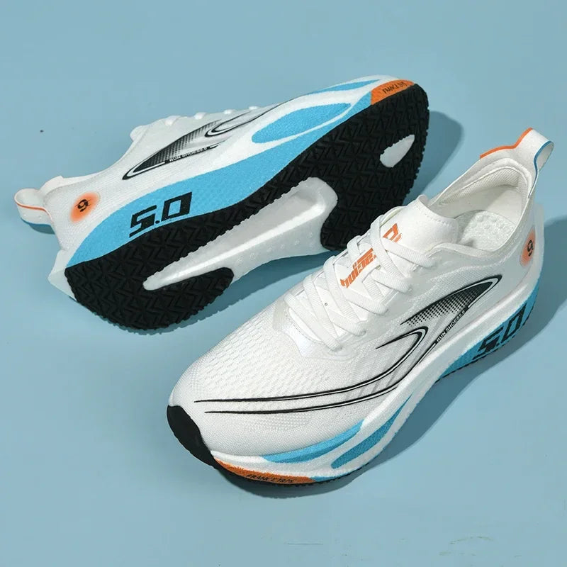 Scarpe Da Corsa 2025 Con Piastra In Carbonio Traspiranti Con Cuscino Di Rimbalzo Leggero Per Maratona Professionale