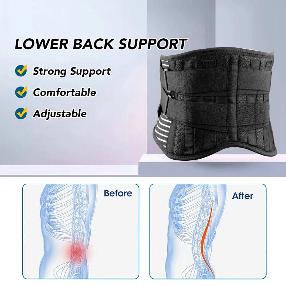 Tutore Lombare 3D Pad Rete Morbido Traspirante Tessuto Per Dolore Lombare Ernia Del Disco Sciatica