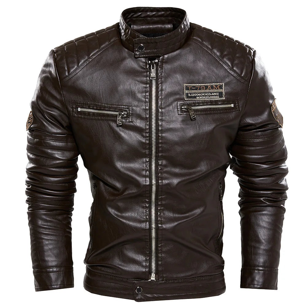 Giacca In Pelle Da Uomo Moto Blazer Streetwear Capispalla Moda Uomo Nuova Trend Esclusiva