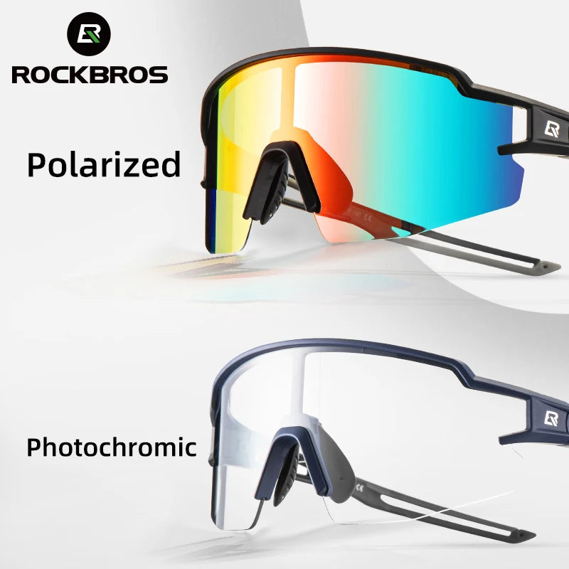 Rockbros Occhiali Da Ciclismo Fotocromatici Con Montatura Integrata Per Miopia Polarizzata Occhiali Da Sole Uomo Donna