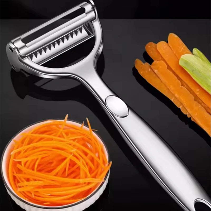 Pelapatate In Acciaio Inossidabile 2in1 Multifunzione Grattugia Per Carote E Frutta Utensili Da Cucina Pelador