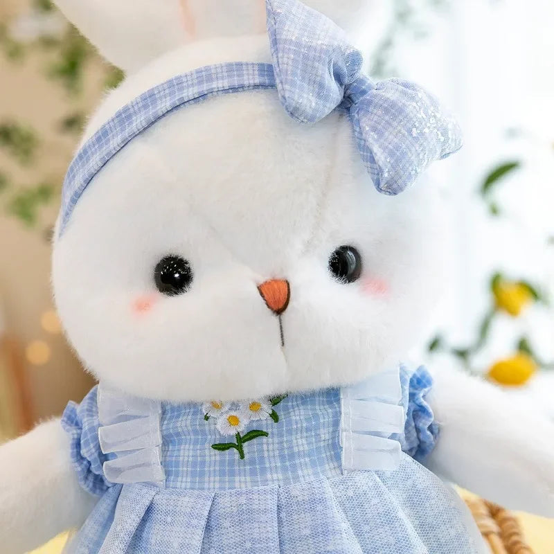 Coniglio Peluche Simpatico Con Fiore Gonna Giocattolo Morbido Bambola Pasquale Regali Di Natale Bambini Ragazze