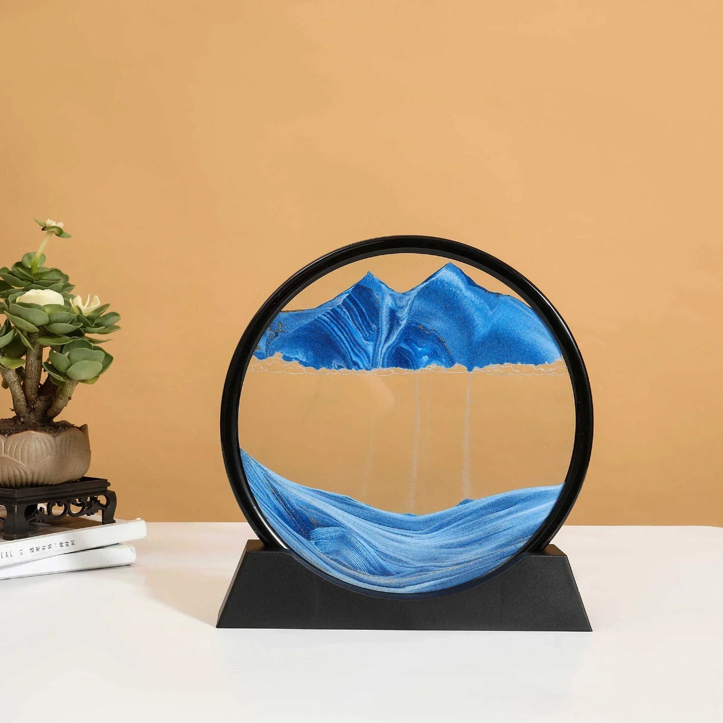 Clessidra Liquida 3D Arte Sabbia In Movimento In Vetro Regalo Originale Decorazione Per Casa E Ufficio