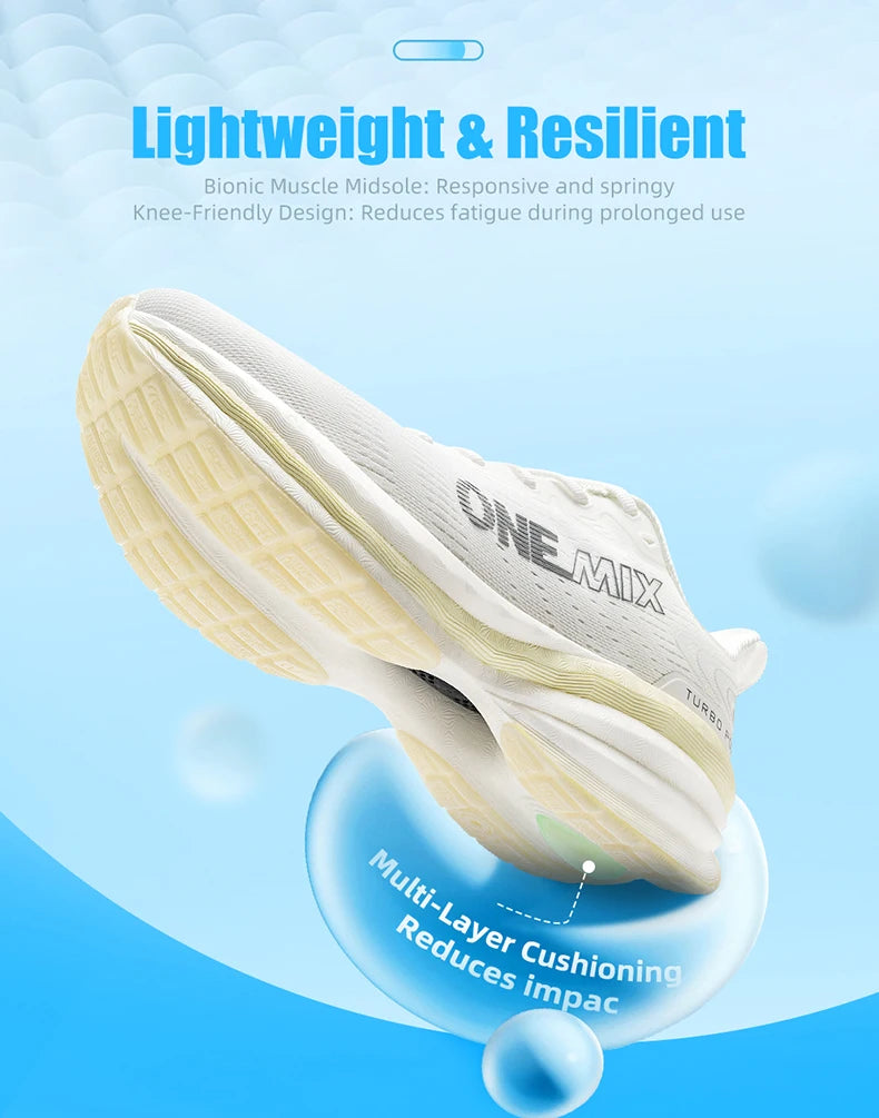 Onemix Sneakers Ad Alto Rimbalzo Uomo Traspiranti Allenamento Resistente All Usura Scarpe Da Corsa