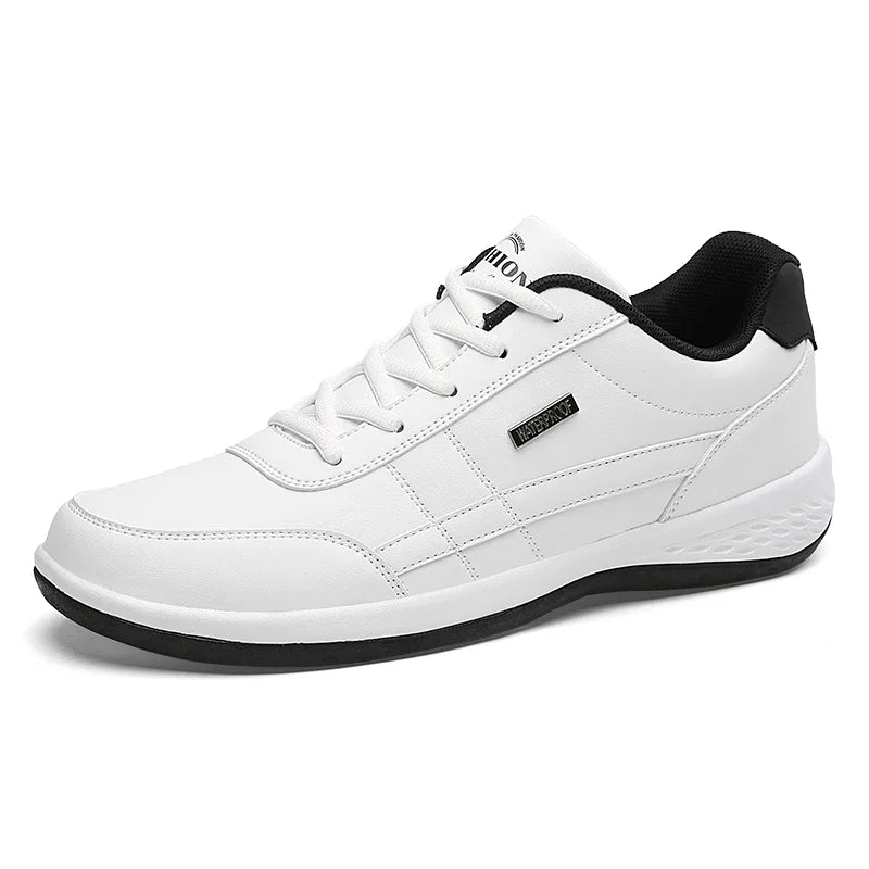 MAEDEF Scarpe Da Uomo Sneaker In Pelle Impermeabile Casual Calzature Stringate Vulcanizzate Comfort