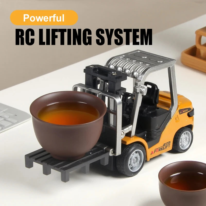 Teeggi 1 64 Mini RC Forklift Telecomandata Giocattolo Per Bambini Regalo Perfetto Con Controllo Remoto Preciso