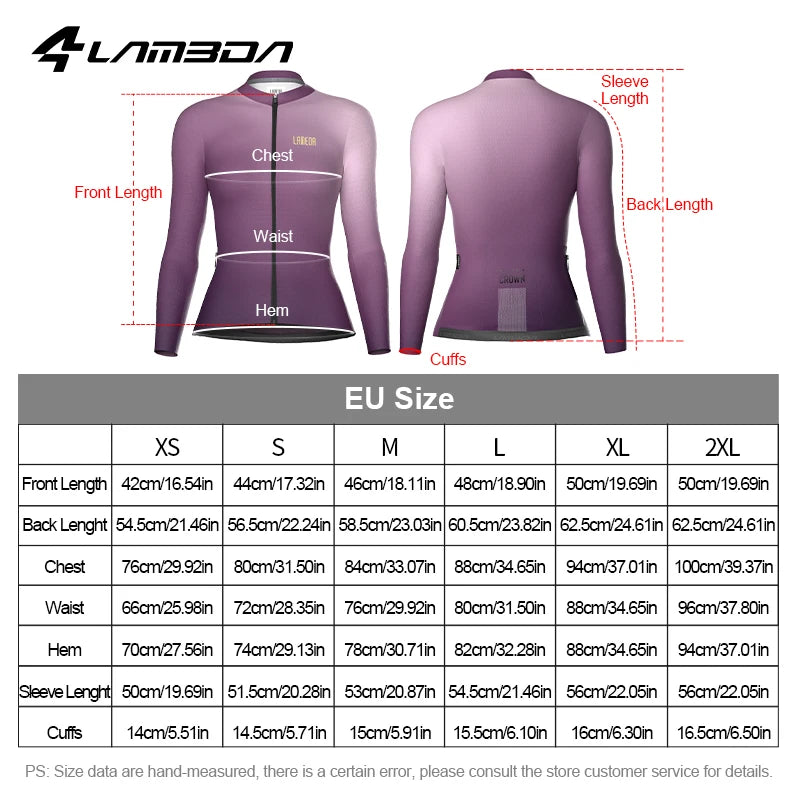 Maglia Da Ciclismo Da Donna Lameda Slim Fit Maniche Lunghe Alta Qualità Da Squadra Professionale