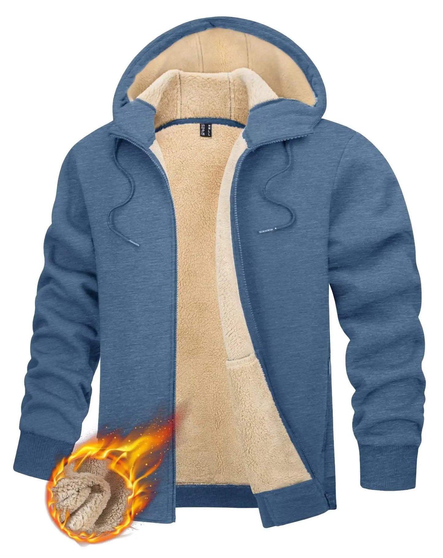 Tacvasen Felpa Con Cappuccio In Pile Sherpa Da Uomo Invernale Antivento Con Zip Capispalla Casual Sportivo