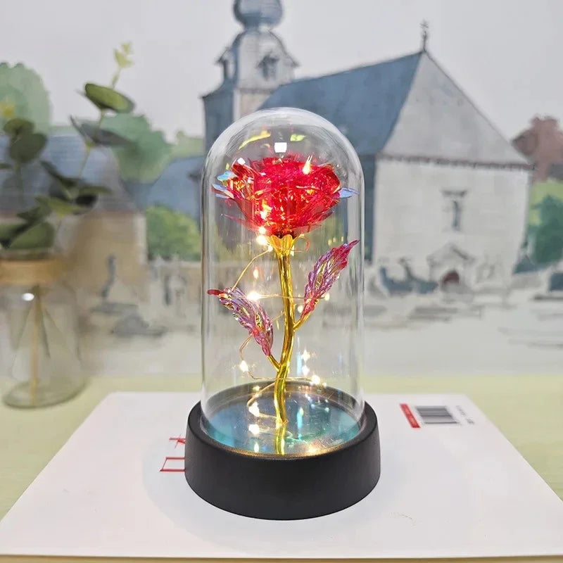 Rosa Artificiale LED Eterna Regalo Di San Valentino Per Fidanzata Rosa Eterna Decorazioni Nozze Regali Natale