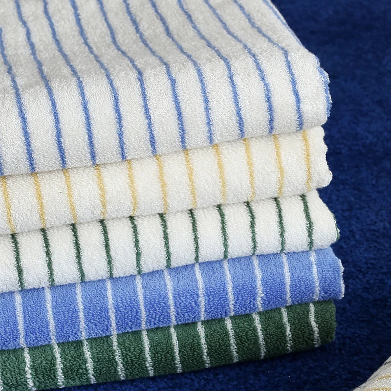 Asciugamano In Cotone A Righe Retrò 70x140 Cm Morbido E Assorbente Per Casa Palestra Cucina