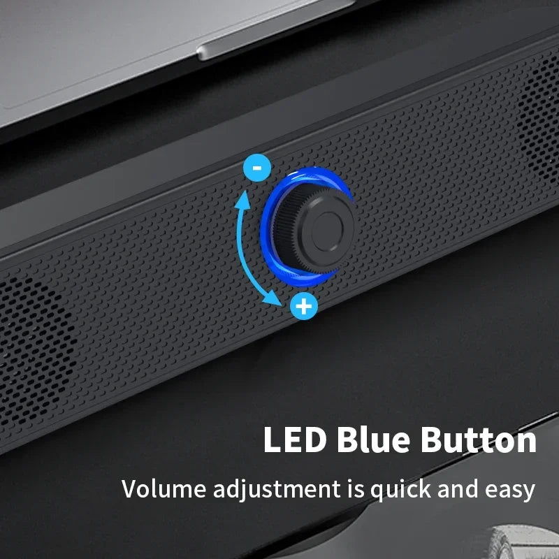 Soundbar Per PC E TV Bluetooth Cablato E Wireless USB Alimentato Per Laptop Gaming Home Theater Sistema Audio Surround
