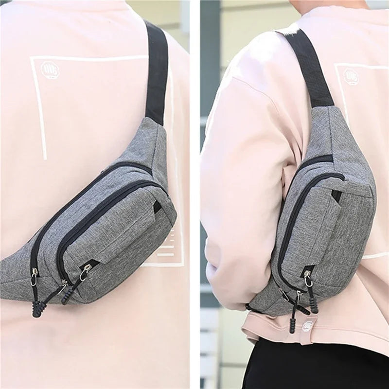 Marsupio mobile per uomo donna Marsupio multifunzionale di grande capacità Anti spruzzi Pochete da cantiere resistente all'usura