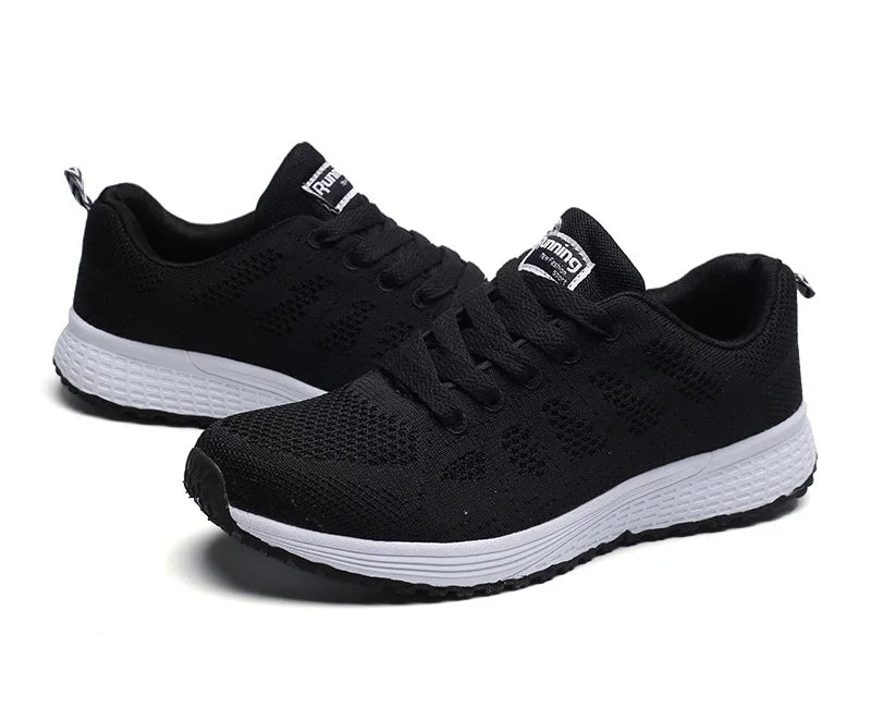 Scarpe Casual Traspiranti Da Donna Walking Mesh In Nylon Tessuto Calzature Femminili Leggere