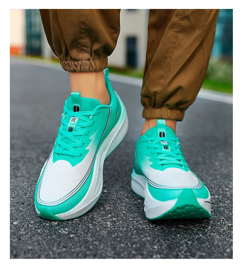 Scarpe Da Corsa Carbon Board Marathon Uomo Donna Traspiranti Leggere Antiscivolo Scarpe Da Ginnastica Atletiche