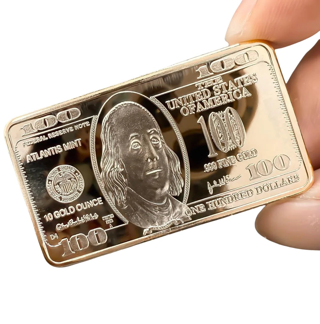 Barra Oro Commemorativa Americana 10oz 24k Oro Puro Moneta Metallica Regalo Souvenir USD