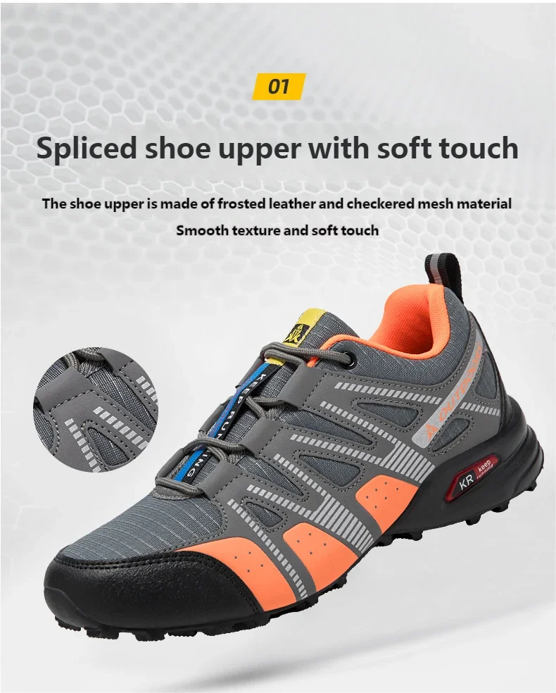 Scarpe Trekking Impermeabili da Uomo Taglia Fino a 48 Escursionismo Alpinismo Campeggio Sneakers da Bici Tattiche