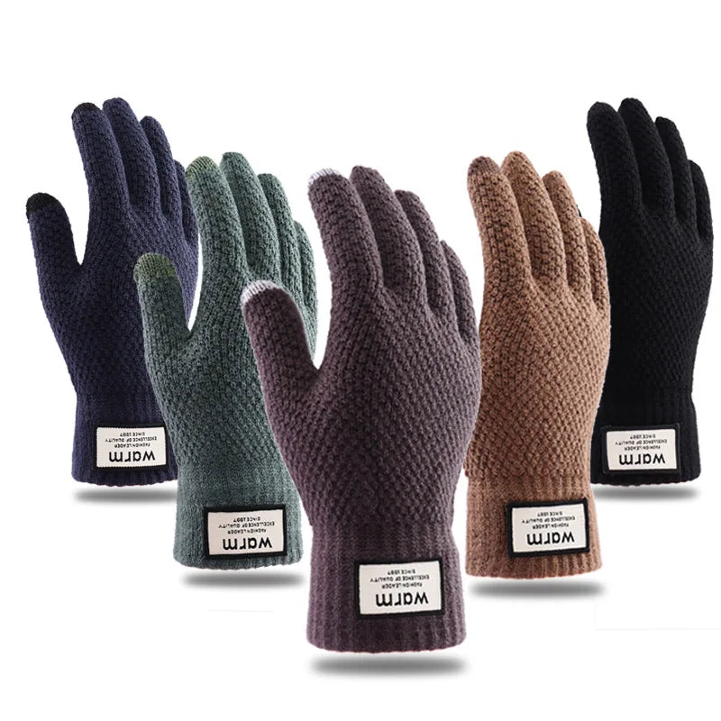 Guanti Invernali Da Uomo In Maglia Touch Screen Alta Qualità Lana Calda E Cashmere Autunno