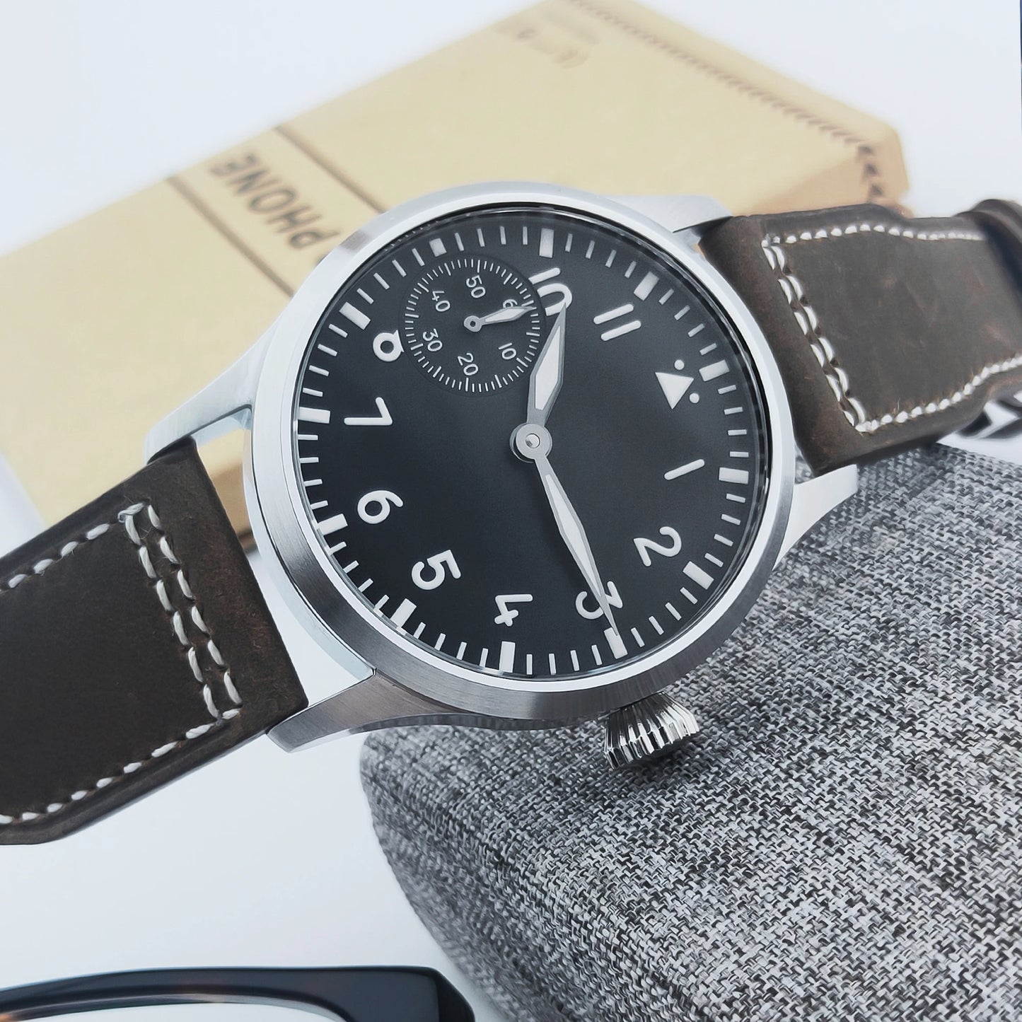Corgeut Orologio Lusso Vetro Zaffiro 42 Quadrante Movimento Manuale ETA6497 Cassa Acciaio 316L Resistente All Acqua 30M