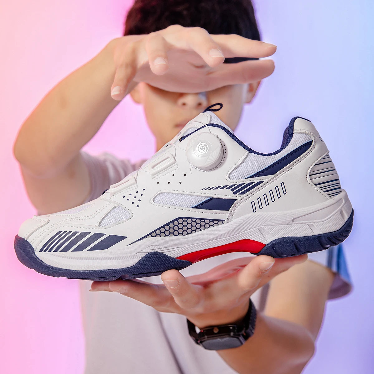 Scarpe Da Badminton Professionali Uomo Donna Antiscivolo Blu Per Tennis Palestra All Aperto Sneakers