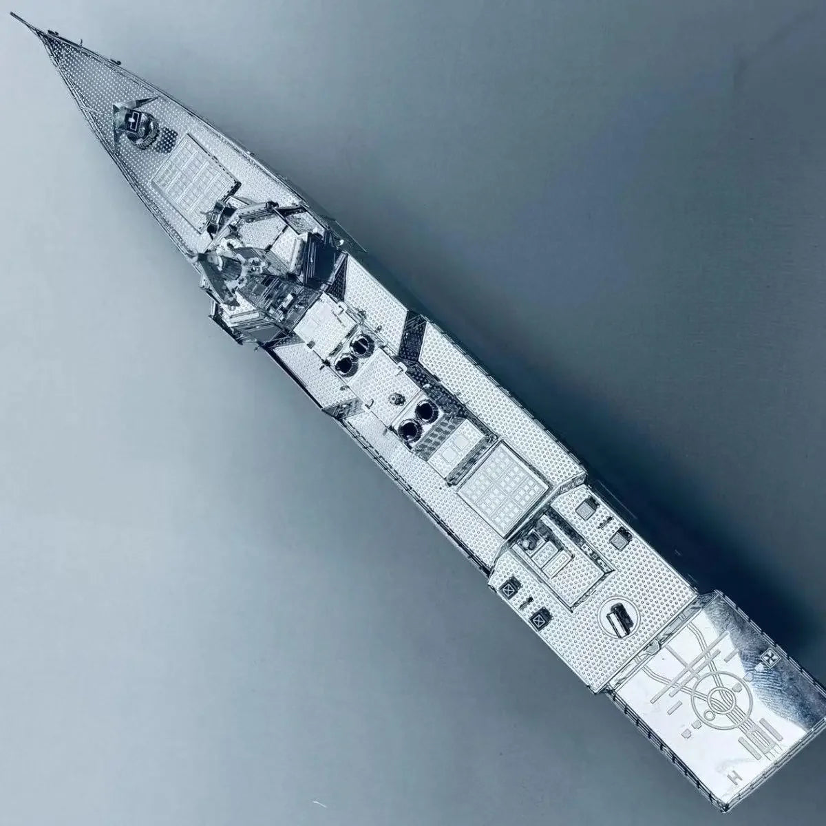 Modello di Nave Distruttore 055 Metallo Assemblato Kit fai da te Mini Ornamenti per Collezione