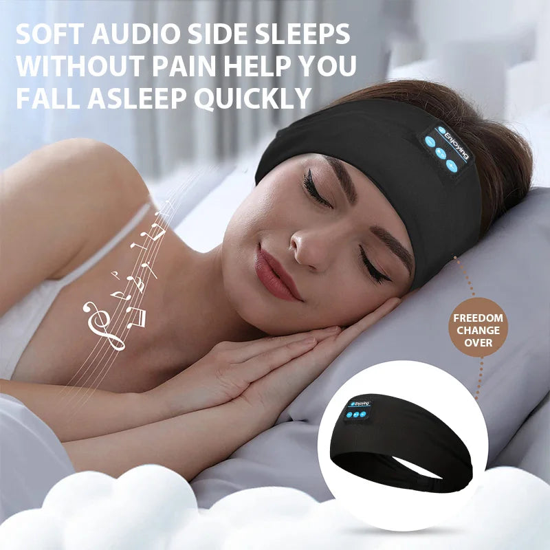 Fascia Sportiva Con Cuffie Bluetooth Senza Fili Per Musica Dormire Maschera Per Gli Occhi E Yoga Capelli Morbidi