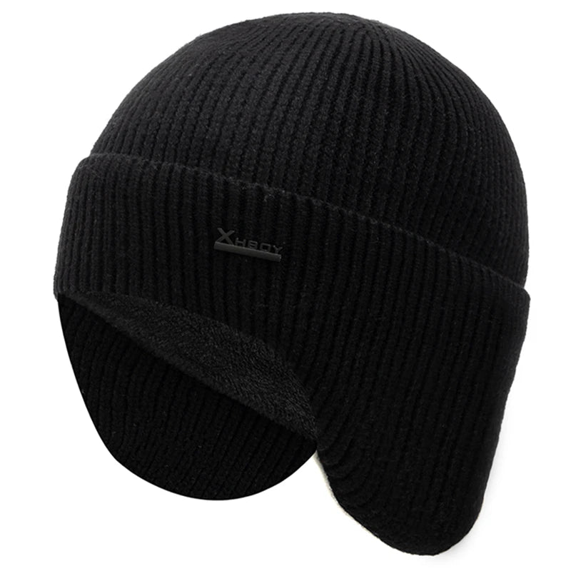 Cappello Invernale Da Uomo Con Paraorecchie Caldo In Pile Berretto Morbido Lavorato A Maglia Sportivo Da Sci All Aperto